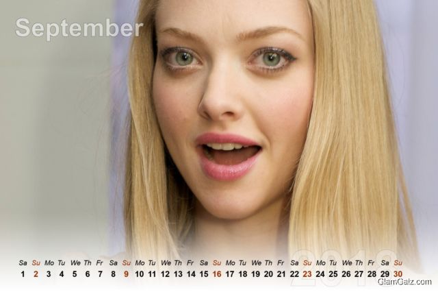 Click to Enlarge - Beautiful Women Calendar Of 2018